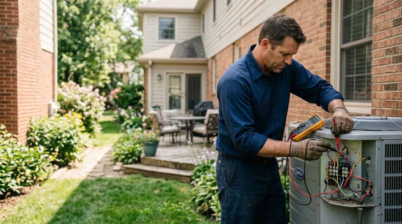 HVAC technician working near Wahoo, NE